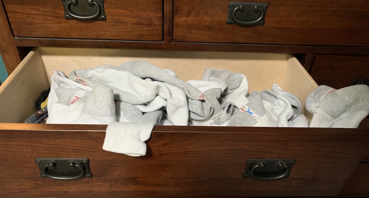 Time to Organize the Sock Drawer